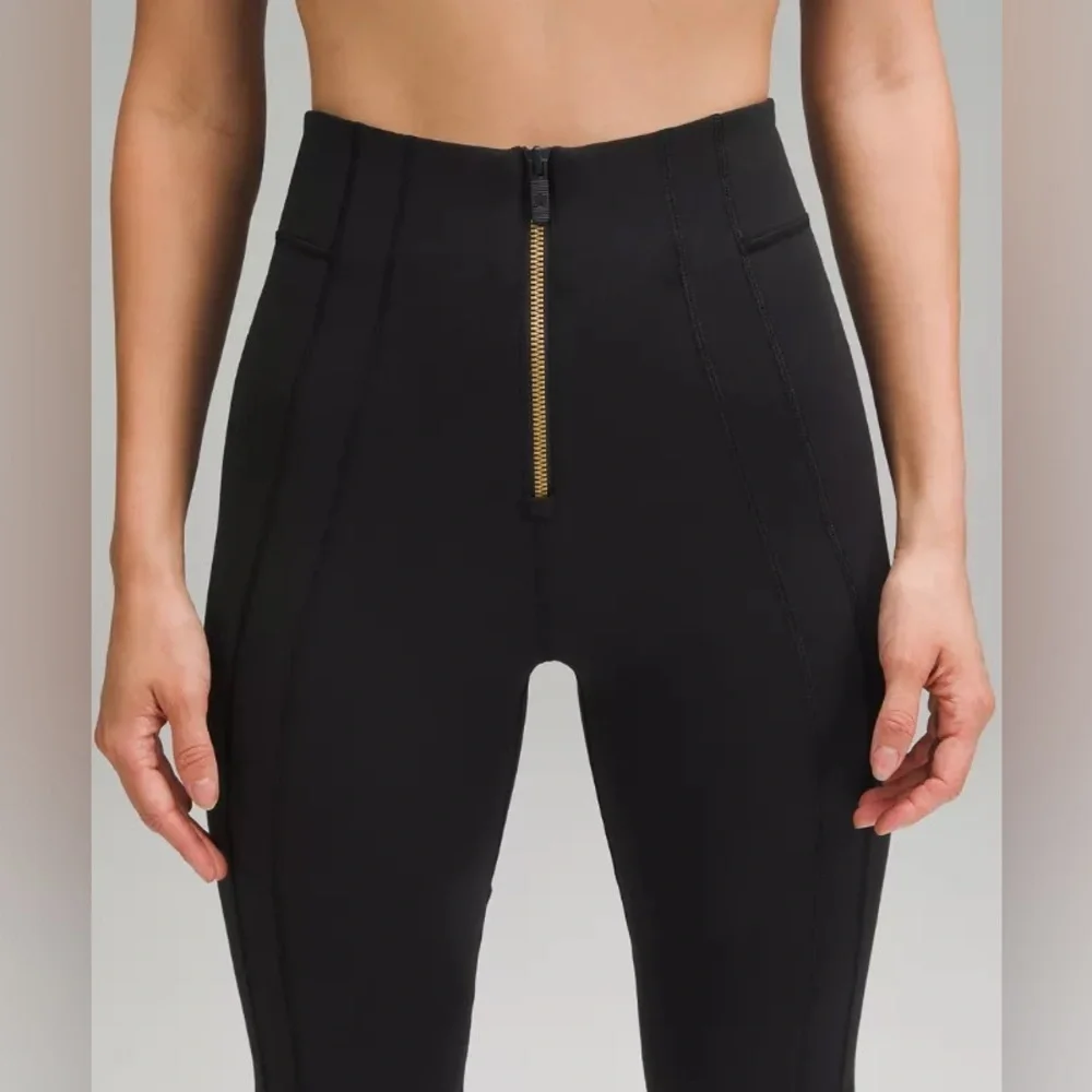 Lululemon Define Zip-Front High-Rise Flared Pant Black Size 4 Luon Yoga Leggings